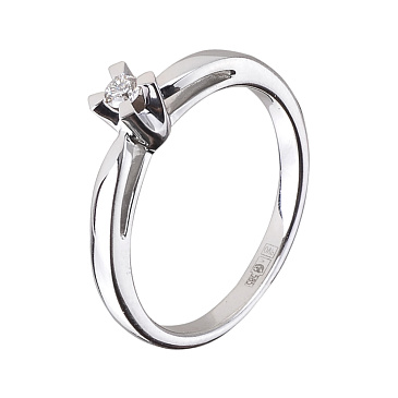 Помолвочное кольцо из белого золота с бриллиантом 921203Б