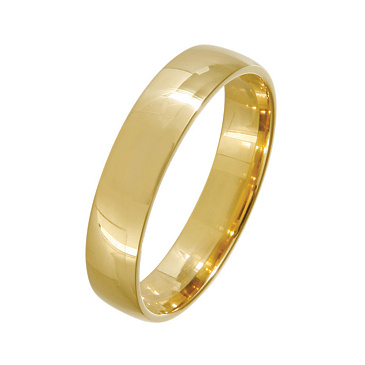 Классическое обручальное кольцо из желтого золота 220-000-337