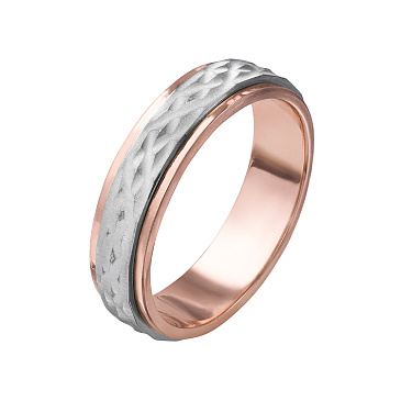 Обручальное кольцо двухсплавное с гранью 430-000-408
