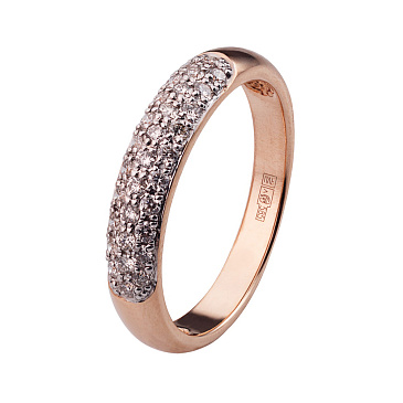 Обручальное кольцо с россыпью бриллиантов 911018Б