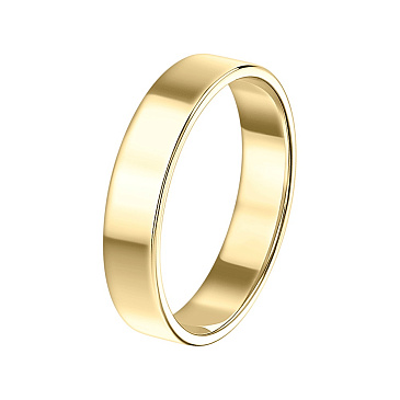 Обручальное кольцо прямое из желтого золота 220-000-327