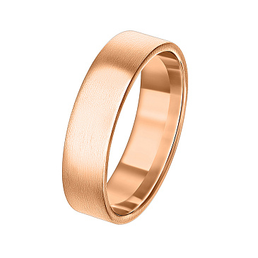 Обручальное кольцо из красного золота 5 мм матовое 200-000-356