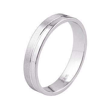 Обручальное кольцо из белого золота 210-000-395
