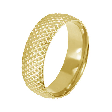 Обручальное кольцо из желтого золота с алмазной гранью 520-000-024