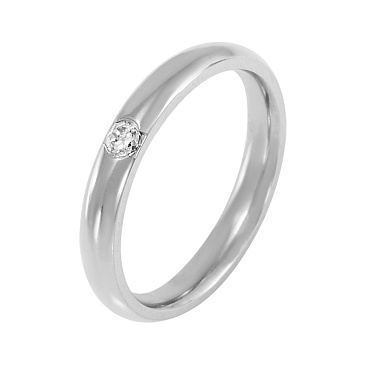 Обручальное кольцо с бриллиантом 512-010-029