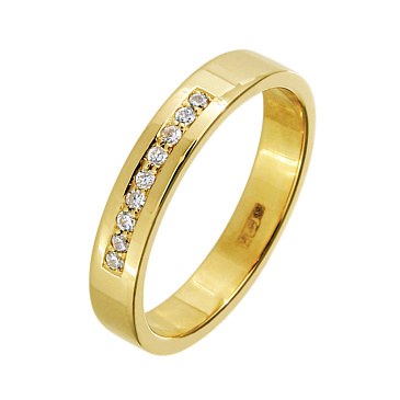 Обручальное кольцо с бриллиантом 222-090-308