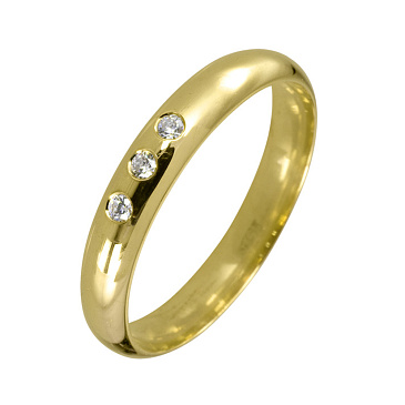 Обручальное кольцо с бриллиантом 122-030-540