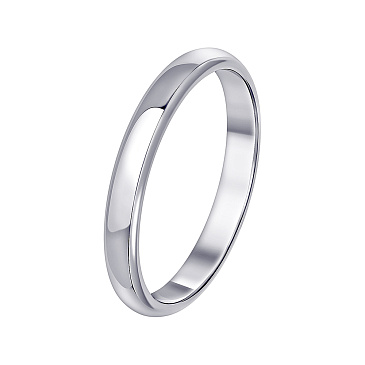 Классическое узкое обручальное кольцо из белого золота 110-000-525