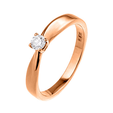 Помолвочное кольцо из золота с бриллиантом 911470Б