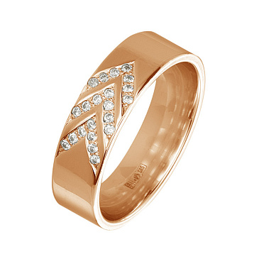 Обручальное кольцо с бриллиантами 202-210-360
