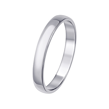 Обручальное кольцо узкое из белого золота 210-000-630