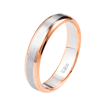 Обручальное кольцо матовое двухсплавное 450-000-974