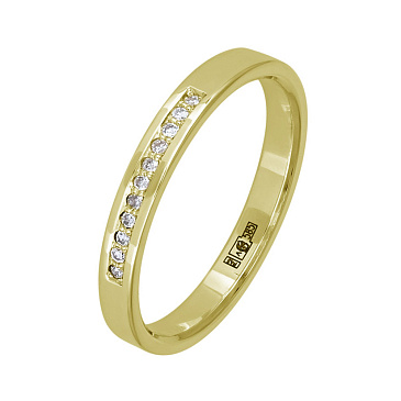 Обручальное кольцо с бриллиантом 222-110-306