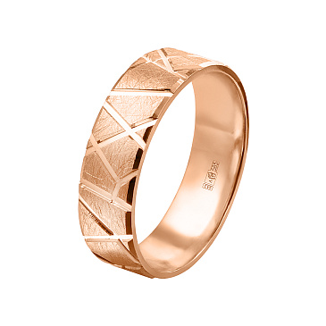 Обручальное кольцо из красного золота 500-000-179